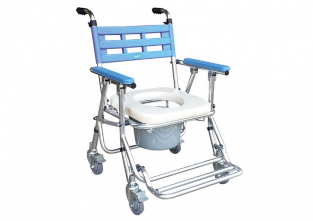 YAHO YH121-3 鋁合金收合式便器椅（有輪/高低可調）